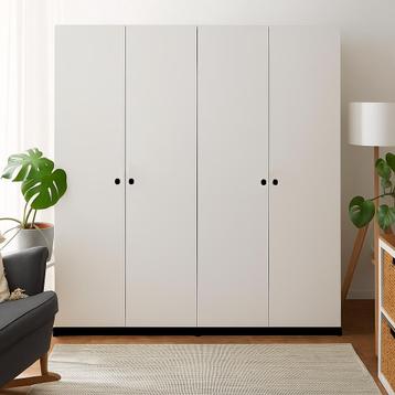 Ikea Kledingkast 200x 236 donker met wit matte deuren beschikbaar voor biedingen
