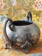 Mooie antieke silverplate suikerpot uit Engeland 19,8 cm., Antiek en Kunst, Ophalen of Verzenden