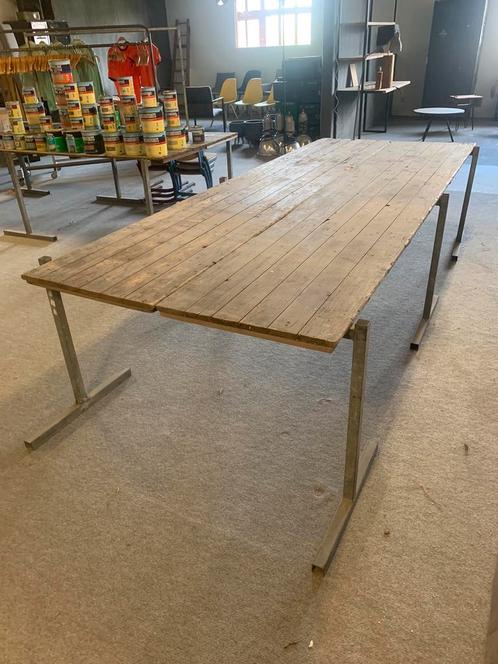 Marktkraam 3 meter, Huis en Inrichting, Krukjes, Gebruikt, Hout, Ophalen