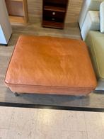 Hocker voetenbank leer bruin nieuw afgeprijsd, Ophalen, 125 cm of meer, Nieuw, Leer