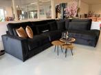 Luxe Velvet Hoekbank Pocket Zwart 315x250cm NIEUW - Black