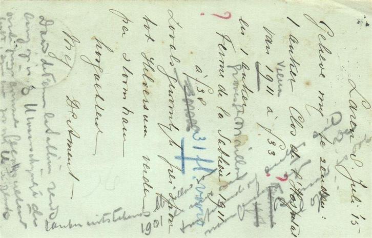 Mej. D.C. Ament, Laren - 07.1915 - briefkaart, Postzegels en Munten, Brieven en Enveloppen | Nederland, Envelop, Ophalen of Verzenden
