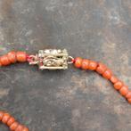 Antieke Bloedkoraal Ketting met Gouden Slot, Ophalen of Verzenden