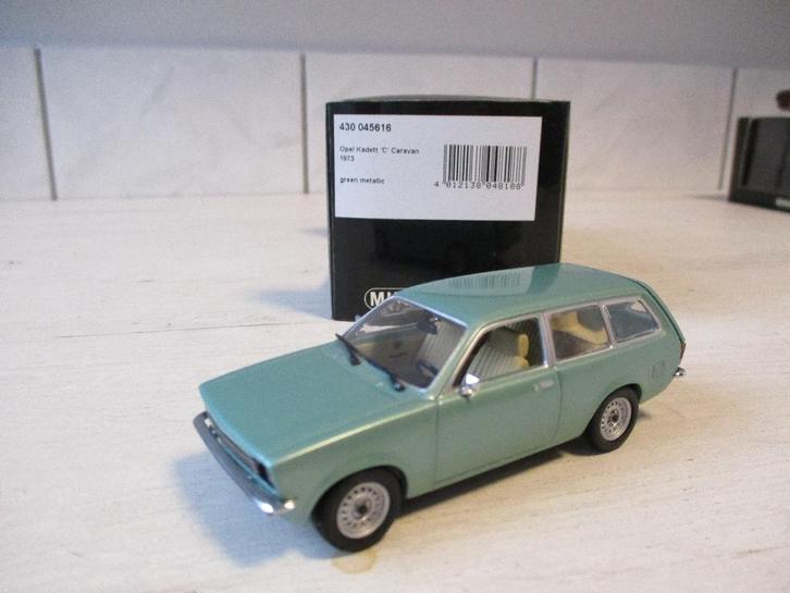 Minichamps Opel Kadett C Caravan1973 Green, Hobby en Vrije tijd, Modelauto's | 1:43, Nieuw, Auto, MiniChamps, Ophalen