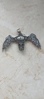 Twincam motorblok hanger skull met vleugels RVS, Overige materialen, Overige voorstellingen, Verzenden, Nieuw