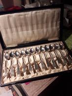 12 ZILVEREN LEPELS-JUGENDSTIL IN CASETTE, Antiek en Kunst, Ophalen of Verzenden, Zilver