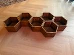 Houten Wandmeubel - Zeshoekige Planken, Ophalen of Verzenden, Zo goed als nieuw