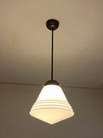 Twee gispen schoollampen opaalglas, Ophalen of Verzenden, Zo goed als nieuw, Glas, 75 cm of meer