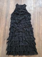 Prachtige zijden galajurk - Maat XS - NIEUW, Galajurk, Zwart, Nieuw, Ophalen of Verzenden