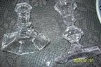 kandelaars glas, Minder dan 25 cm, Overige materialen, Ophalen of Verzenden, Wit