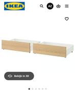 BEDLADES MALM IKEA, Huis en Inrichting, 100 cm, Eenpersoons, Bruin, Zo goed als nieuw