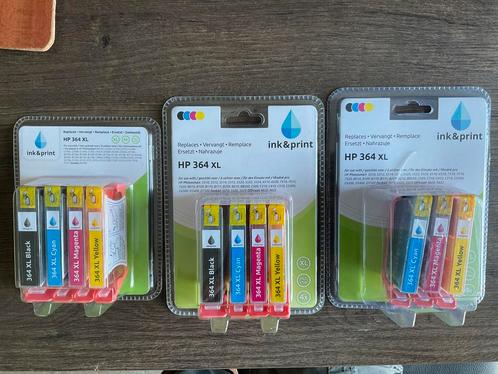 2 complete sets printerinkt HP 364 XL + 3 kleuren (KWF), Computers en Software, Printerbenodigdheden, Zo goed als nieuw, Overige typen