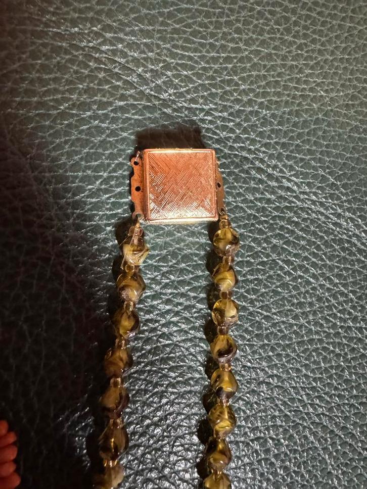 Vintage Kettingen Set: Bloedkoraal, Tijgeroog & Meer, Sieraden, Tassen en Uiterlijk, Kettingen, Gebruikt, Steen of Mineraal, Bruin