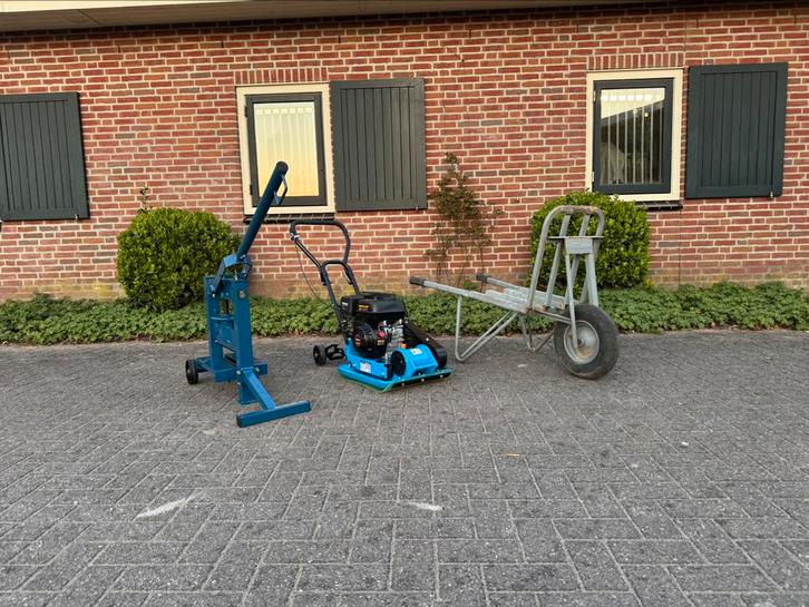 Trilplaat, stenenknipper en stenen kruiwagen, Doe-het-zelf en Verbouw, Gereedschap | Handgereedschap, Nieuw, Ophalen