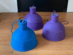 3x Muuto Unfold Hanglamp - 2x paars/ 1x blauw (Setprijs), Overige materialen, Gebruikt, Ophalen of Verzenden, Modern