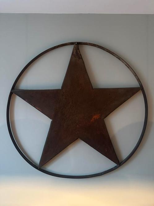 Grote metalen ster – industriële wanddecoratie, Huis en Inrichting, Woonaccessoires | Wanddecoraties, Zo goed als nieuw, Ophalen