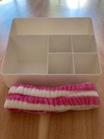 Make-up organizer met gratis make-up haarband; 22x16.5x11cm, Gehele gezicht, Wit, Ophalen of Verzenden, Zo goed als nieuw