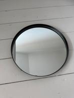 Ronde spiegel met zwarte rand, Huis en Inrichting, Woonaccessoires | Spiegels, Ophalen, Minder dan 50 cm, Gebruikt, Rond
