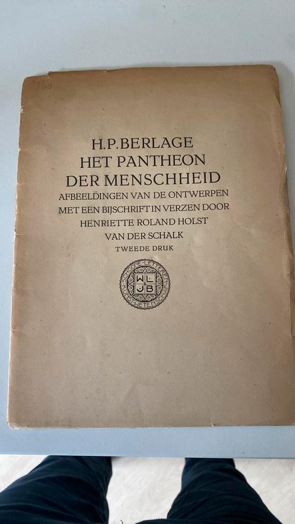 H.P. berlage Het pantheon der menschheid, Antiek en Kunst, Antiek | Boeken en Bijbels, Ophalen of Verzenden