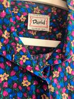 Retro vintage jurk bloemenpatroon maat 42 M/L tuniek blouse, Ophalen of Verzenden, Zo goed als nieuw, Maat 42/44 (L), Onder de knie