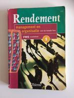 Rendement - M&O vwo studieboek, Ophalen of Verzenden, Gelezen, VWO, Bedrijfseconomie of M&O