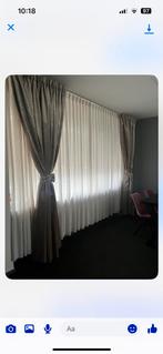 Champagne Kleurige Velvet Gordijnen, Huis en Inrichting, Stoffering | Gordijnen en Lamellen, Ophalen, Zo goed als nieuw, Beige