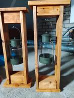 Zuil met windlicht, Huis en Inrichting, Woonaccessoires | Zuilen en Pilaren, Ophalen of Verzenden, Gebruikt