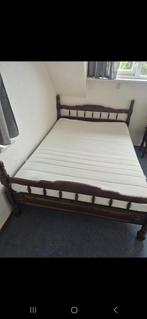 3x 2-persoonsbed incl. matras - weinig gebruikt!, Ophalen, Bruin, Tweepersoons, Zo goed als nieuw
