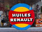 Oud HUILES RENAULT reclamebord, Ophalen, Reclamebord, Gebruikt, .