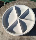 LE CREUSET 6 vintage Franse fondueborden wit jaren 60-70, Ophalen of Verzenden, Zo goed als nieuw, Bord(en), Overige stijlen