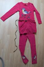 Setje (rok, shirt en legging) roze met Pimpelmees, Meisje, Ophalen of Verzenden, Zo goed als nieuw, Setje