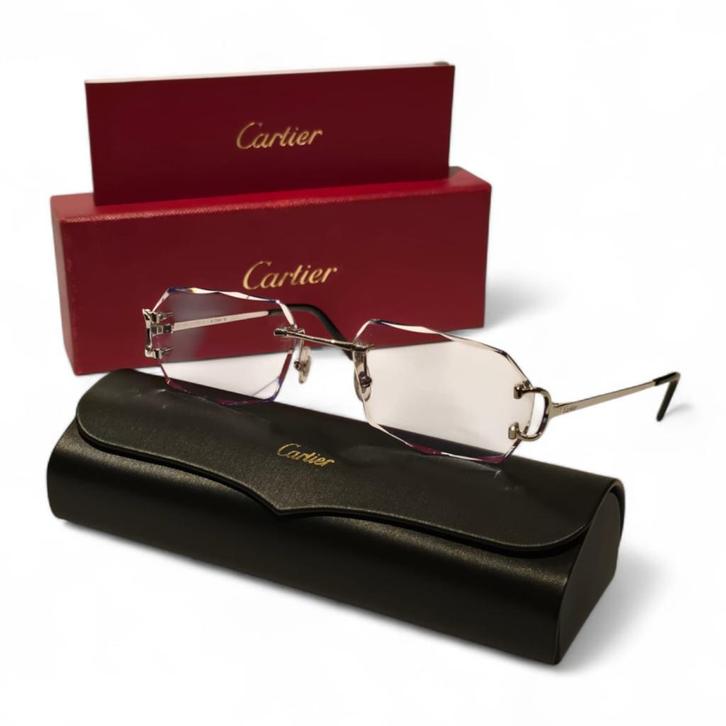 Cartier Piccadilly Bril CT0092O Zilver 140, Sieraden, Tassen en Uiterlijk, Zonnebrillen en Brillen | Heren, Gebruikt