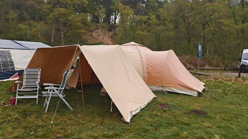 Karsten opblaastent 325*325 met slaapaanbouw & sunportluifel, Caravans en Kamperen, Tenten, tot en met 6, Gebruikt, Ophalen