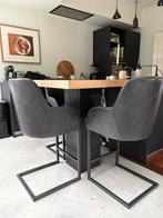 Leren barkrukken 65 cm zithoogte, Huis en Inrichting, Barkrukken, 2 krukken, Ophalen, 60 tot 90 cm