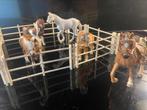 Schleich paarden met hekwerk, Ophalen of Verzenden, Zo goed als nieuw, Paard, Beeldje of Figuurtje
