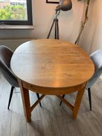 Ovalen eettafel. Uitschuifbaar. Stevig hout., Huis en Inrichting, Tafels | Eettafels, Ophalen, Gebruikt, Vijf personen of meer