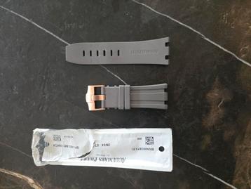 Originele Audemars Piguet rubber band (28/24) Bruin met Goud beschikbaar voor biedingen