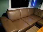 Leren hoekbank, + nog 1 extra zit deel, Hoekbank, Leer, Ophalen of Verzenden, Zo goed als nieuw