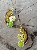 Nieuwe unieke handgemaakte oorbellen boho stijl veelkleurig, Overige materialen, Hangers, Nieuw, Ophalen of Verzenden