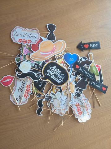 Photobooth props bruiloft beschikbaar voor biedingen