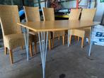 Eetkamertafel + stoelen, Huis en Inrichting, Complete eetkamers, 4 tot 6 stoelen, Gebruikt, Ophalen