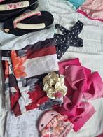 Japanse dames yukata 175 cm kleur rood, zwart en wit, Ophalen of Verzenden, Gedragen