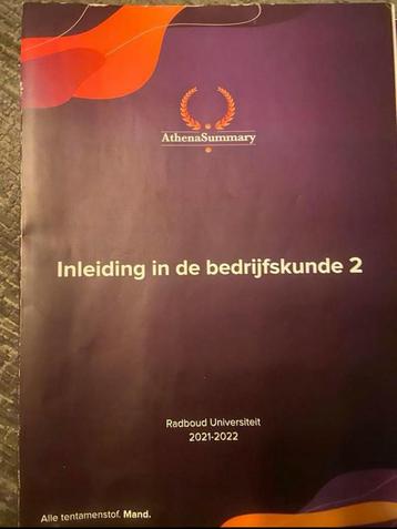 Inleiding in de bedrijfskunde beschikbaar voor biedingen