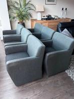 Eettafel fauteuil 6 stuks, Ophalen of Verzenden, Minder dan 75 cm, Stof, 50 tot 75 cm