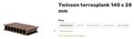 Twinson terrasplanken - hazelnoot bruin, Tuin en Terras, Terrasdelen en Vlonders, Ophalen, Zo goed als nieuw, Composiet