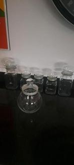 vintage glazen voorraadpotten en snoeppot, Ophalen of Verzenden, Zo goed als nieuw