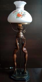 Art deco bronzen lamp naakte vrouwen, Antiek en Kunst, Antiek | Koper en Brons, Ophalen of Verzenden, Brons