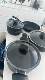 Pannenset NIET GEBRUKKT!!, Ophalen, Zo goed als nieuw, Rvs, Pannenset