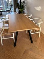 Eiken eettafel (WOOOD), Huis en Inrichting, Tafels | Eettafels, Ophalen, 200 cm of meer, 50 tot 100 cm, Zo goed als nieuw