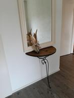 Spiegel met tafeltje, Huis en Inrichting, Tafels | Sidetables, Ophalen, 50 tot 100 cm, Zo goed als nieuw, 25 tot 50 cm